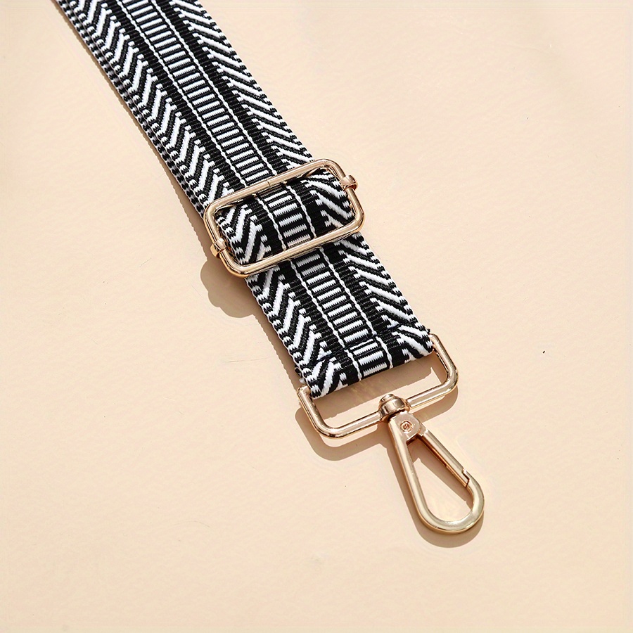 Boho Style Adjustable Shoulder Strap 1 5inch Width Replacement Belt Striped Wide  Purse Strap, Save Money On Temu