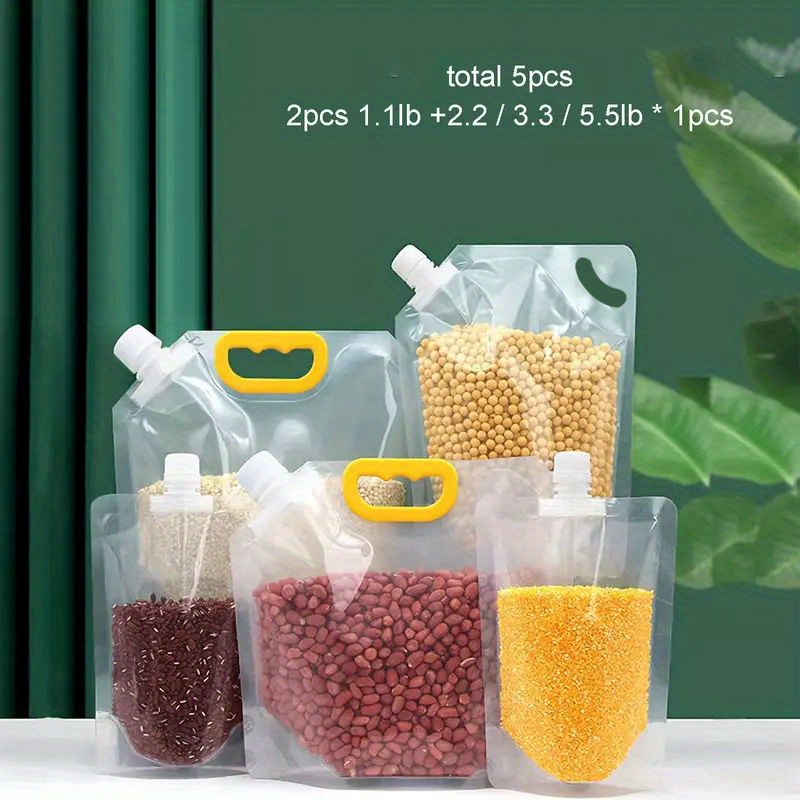 Food Storage Bag With Spout, Sealed Moisture-proof Hand-held