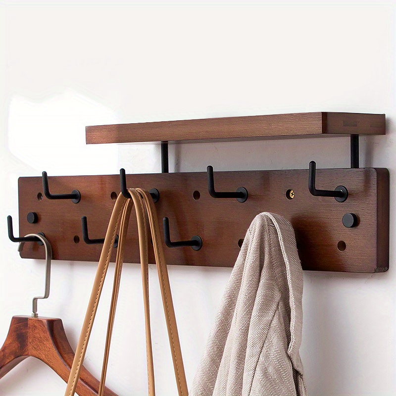 Nordic Simple Wooden Wall Shelf Wall Mounted Storage Rack - Temu