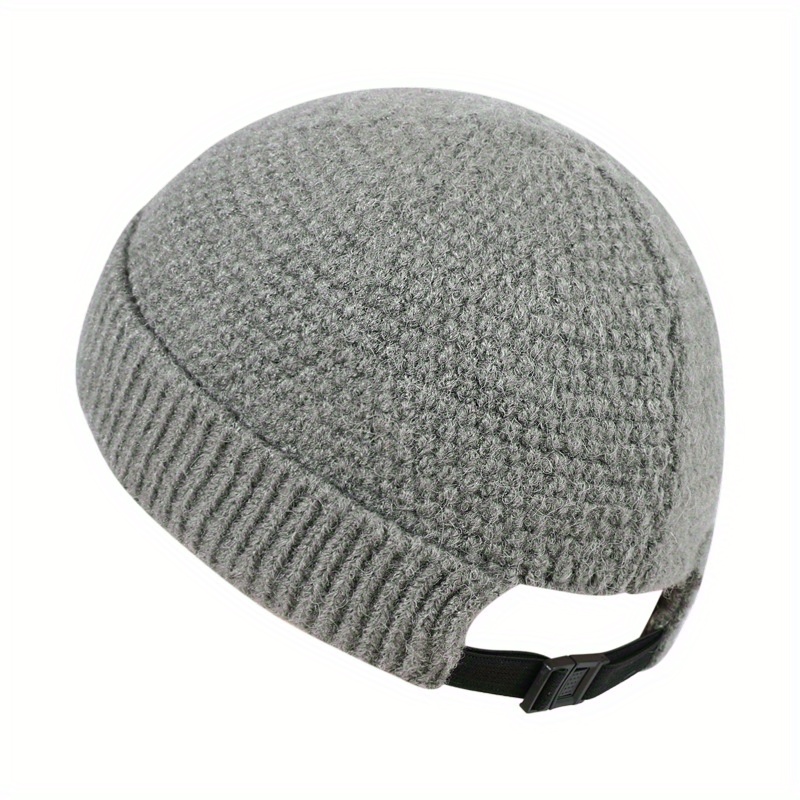 Invierno Hombre Gorro de Punto Tejer de Lana Beanie Sombrero de Gorras con  Viseras (Gris): : Moda