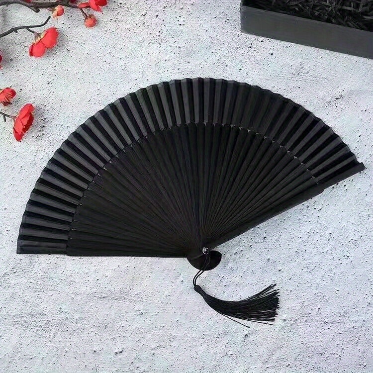 8.27 Inches (21 Cm) Handheld Fan Bamboo Folding Fan Chinese/Japanese Charming And Elegant Retro Style Fan details 0