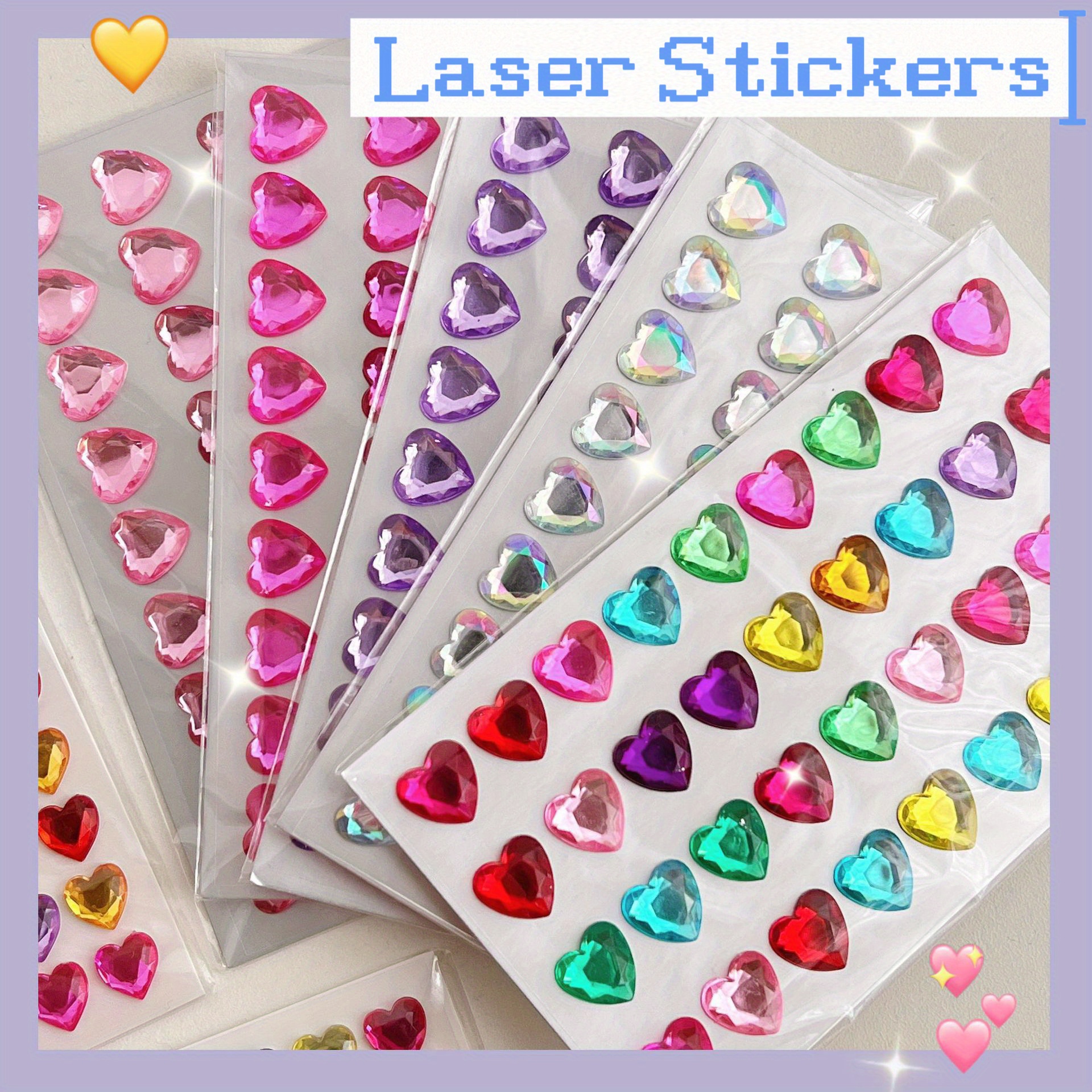 Artificial Diamond Shiny Heart-shaped Diy Stickers For Princess Girls And  Children Cartoon Three-dimensional Crystal Stickers Diamond Stickers Toys  Colorful Decorative Stickers Rave Makeup Stickers - Temu Sweden