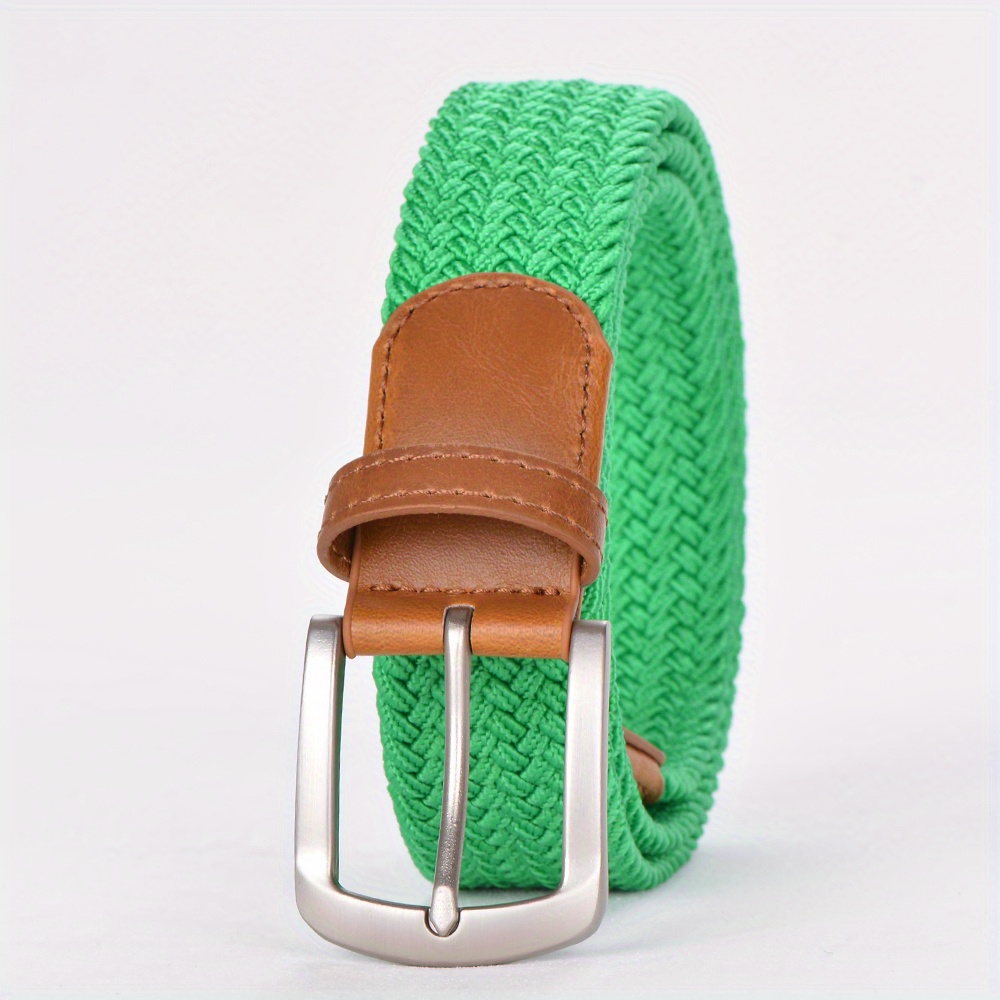 Green elastic braided belt