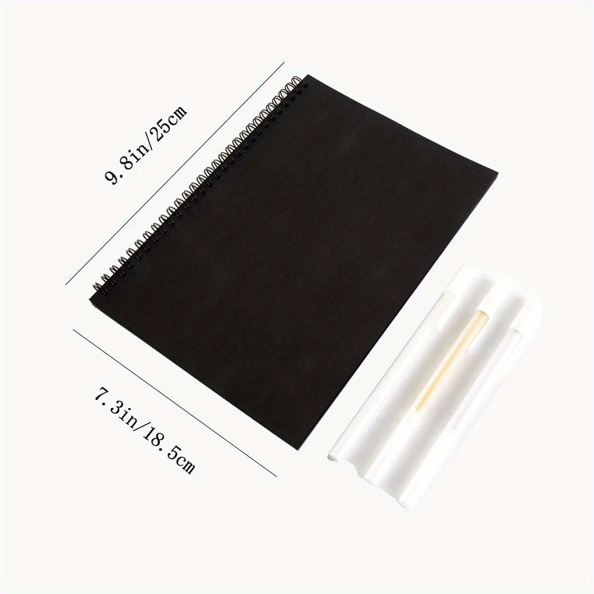 A5 Black Sketchbook 100 Sides Blank Sketch Books Hardback - Temu