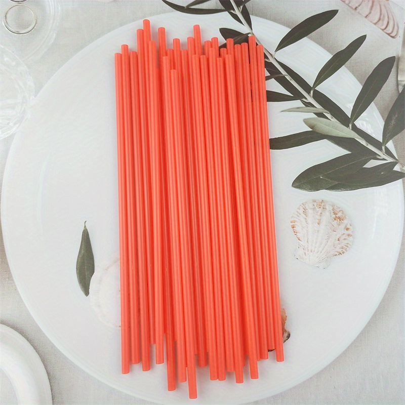 11/35pcs, Reusable Polymer Plastic Straw, 23cm High Transparent Colored  Straw, Food-grade Hard Solid Color Transparent Straw, With Buckle Anti-slip