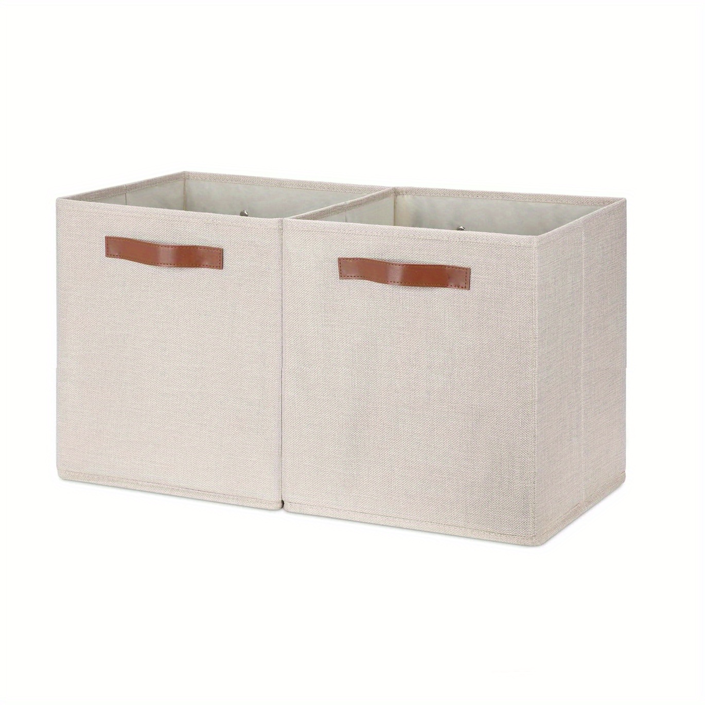 4pcs Cube Storage Box Fabric Basket With Handles Foldable Organizer 11 Inch