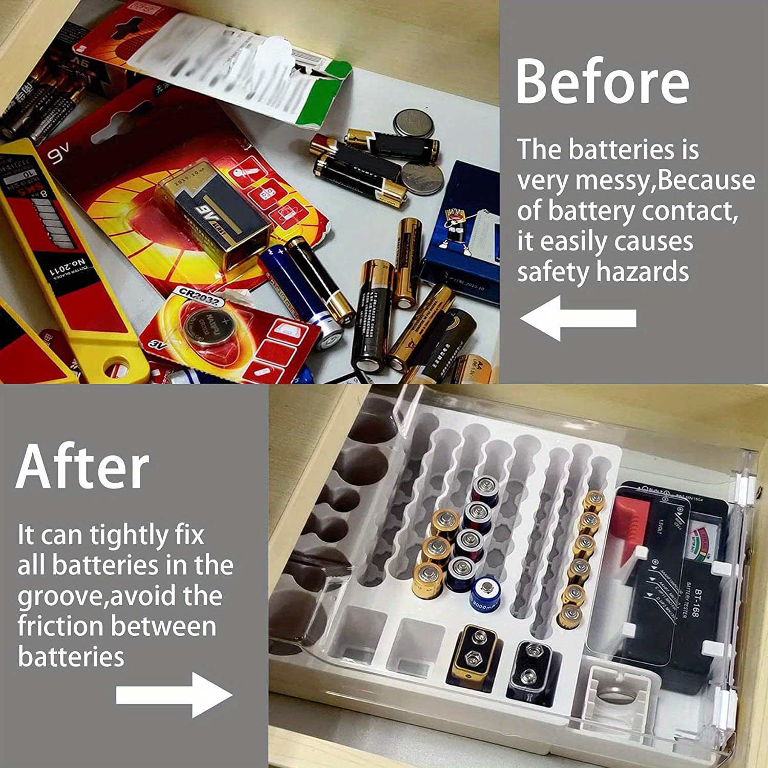 93 battery Organizer Case Keep Aaa Aa 9v C D Button Temu