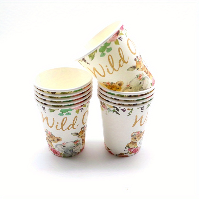 Wild One Birthday Decorations Disposable Paper Cups Wild One Temu New