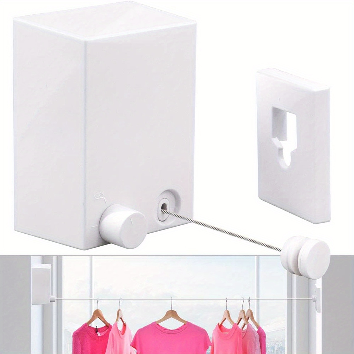 Retractable Clothesline Wall Mounted Stainless Steel Clothes - Temu