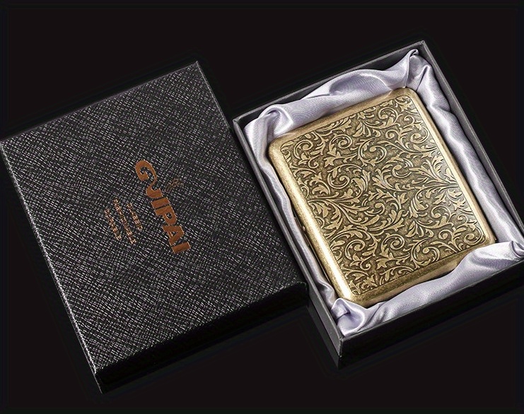 TONKBEEY Men's Cigarette Case with Gift Box for 20pcs Vintage Metal  Cigarette Box on Sale