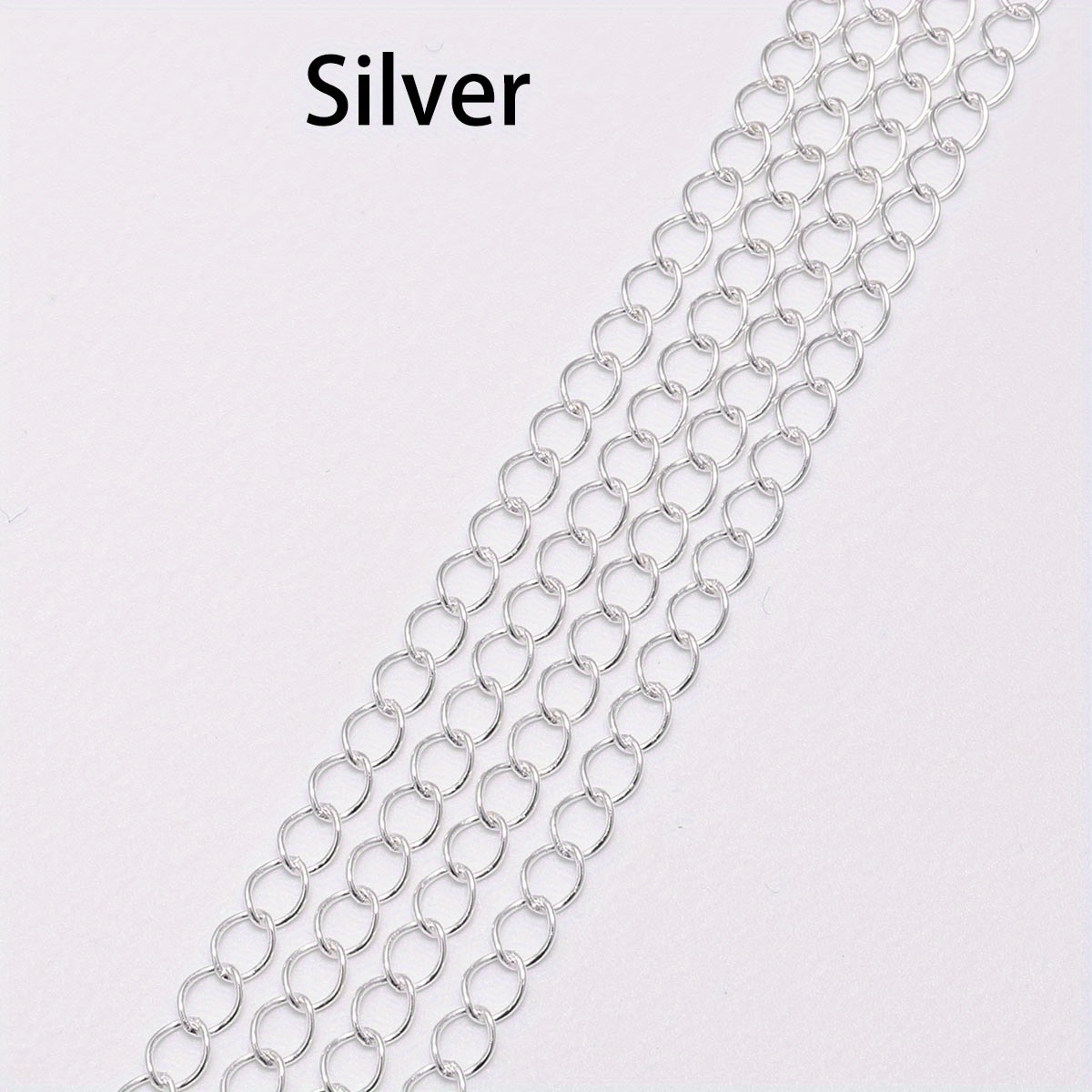 50pcs/lot 50mm Length Extended Extension Tail Chain Silver Color