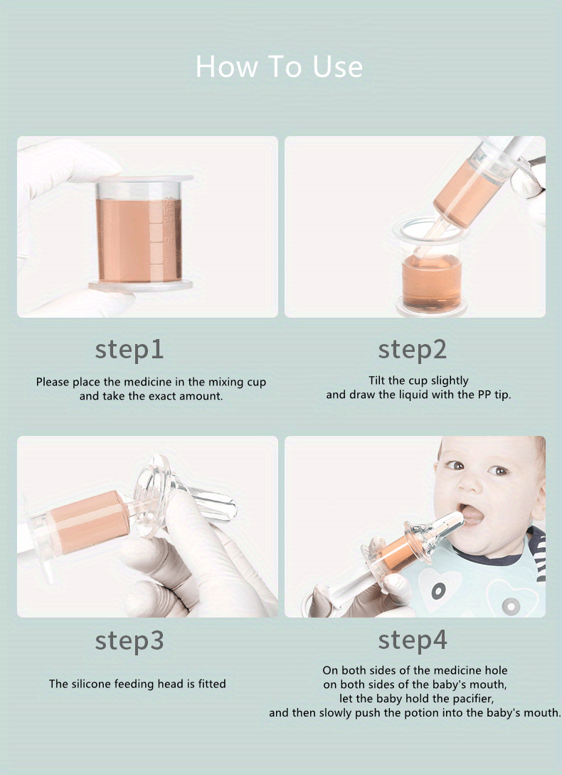 Alimentatore Medicine Bambini, Set 6 Pezzi Dispenser Medicine In Silicone  Bambini, Processore Bambini Siringa, Contagocce Acqua Formula Succo  Liquido, Dispenser Alimentazione Neonati/bambini Ciuccio Capezzoli,  Contagocce, Acquista , Risparmia