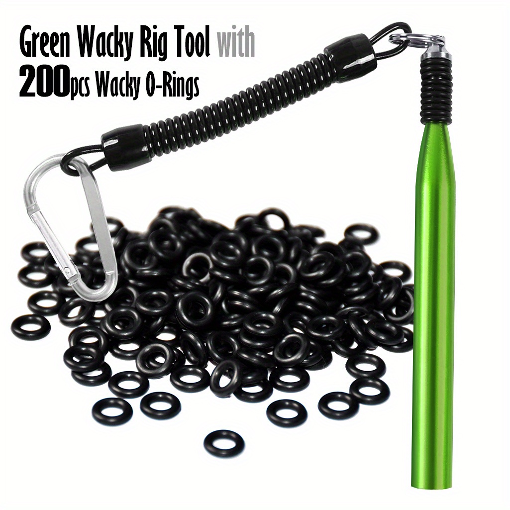 Wacky Rig Tool with 500 Worms, O-Rings, Hooks - UK