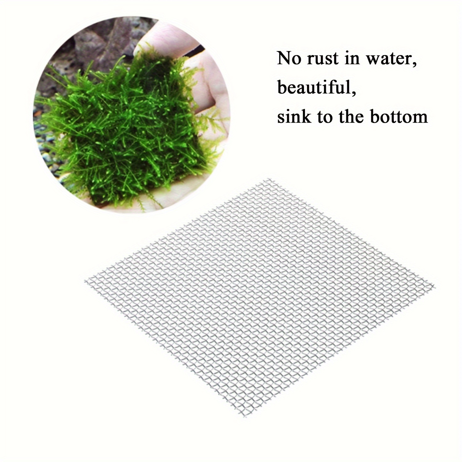 

8 Pcs/12 304 Stainless Steel Woven Wire Mesh Filter Screen For Aquariums - Rust-proof, Harmless To Fish And Plants, Fine Mesh For Effective Filtration