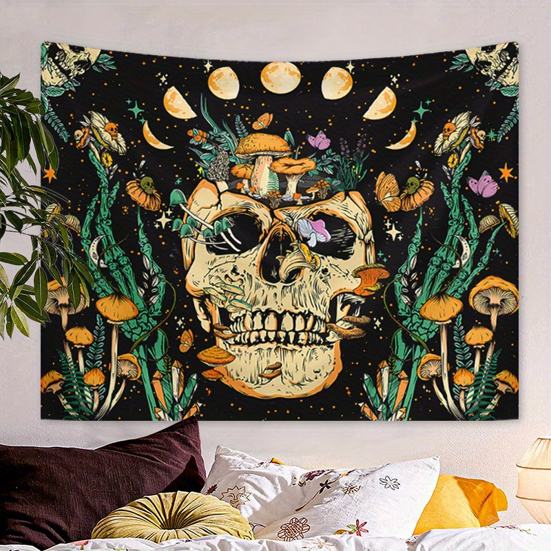 Skeleton outlet moon tapestry