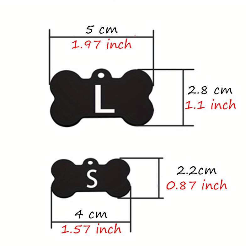 Customized Dog Bone Shape Pet Id Tags Engraving Deep Dog Tag Temu Canada