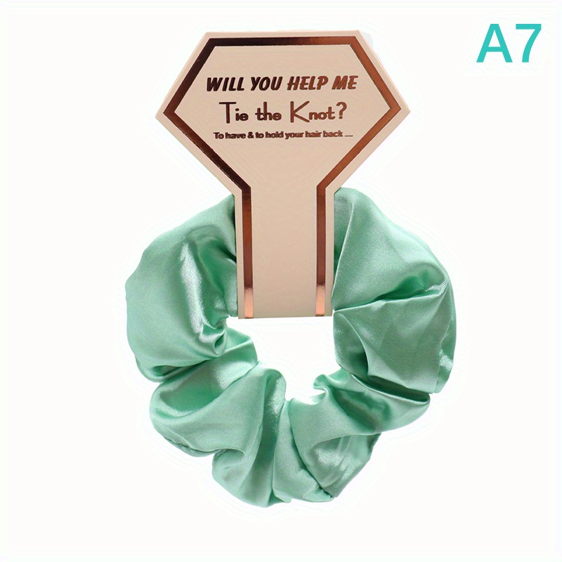 1pc Silky Scrunchies Soft Hair Tie Elastic Ponytail Holder