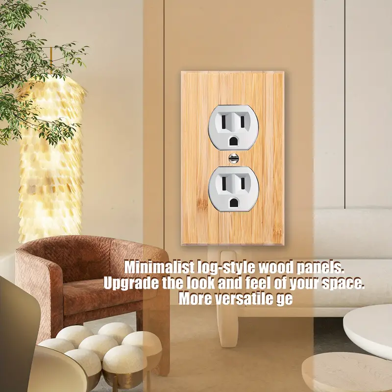 Outlet Covers Solid Wood Double Hole Outlet Light Switch - Temu Canada