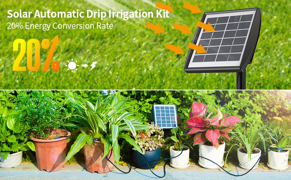 Solar Automatic Drip Irrigation Kit Built in 2200mah Battery - Temu