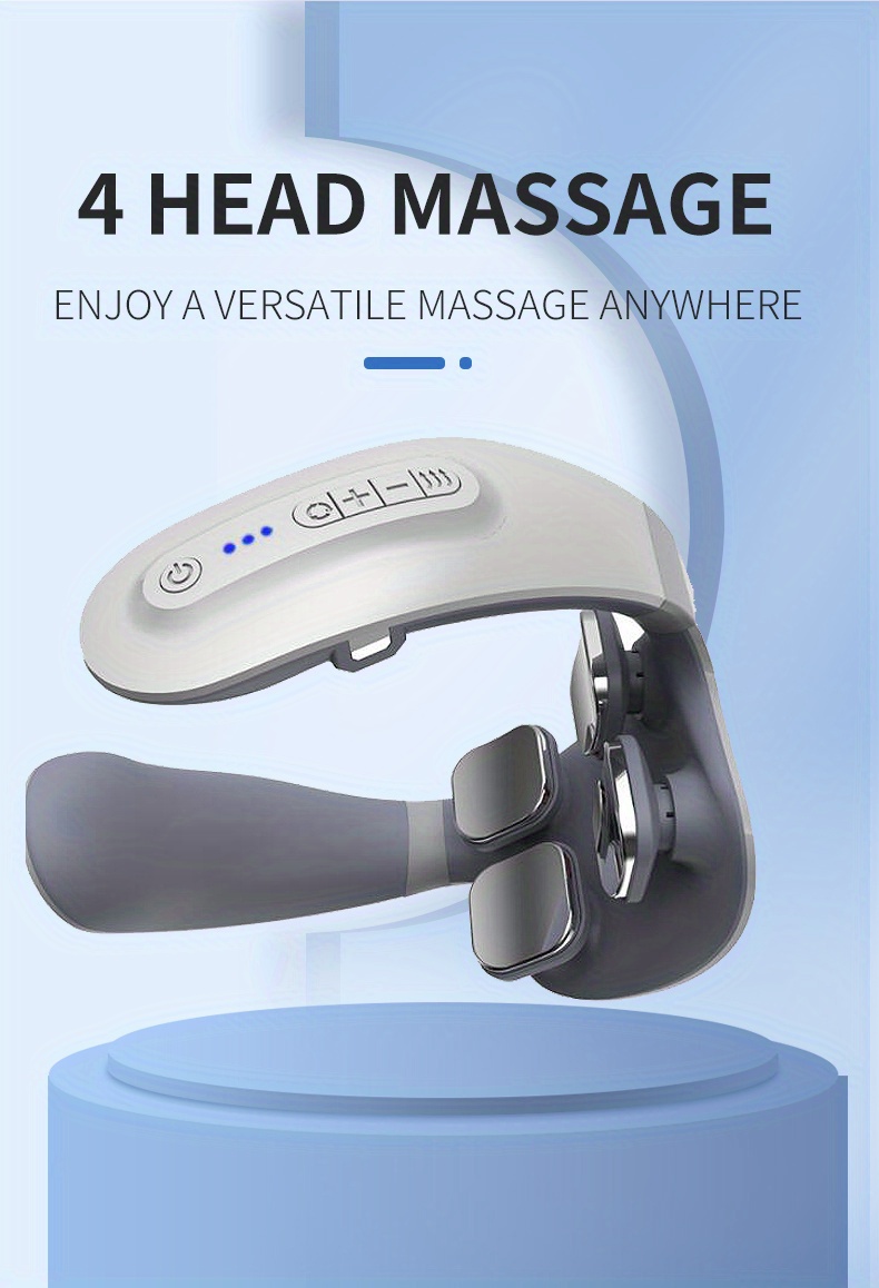 Intelligent Neck Massager With 4 Massage Heads 18 Levels - Temu