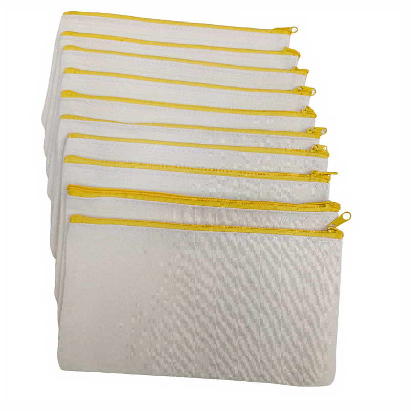 YiYan1 99 Pcs Blank DIY Craft Canvas Bag Bulk 4.7 x 8.2 In Canvas Pouch  Bags with Zipper Cosmetic Zipper Bag Bulk Small Canvas Zipper Pencil Pouch Bulk  Canvas Makeup Bags Gray