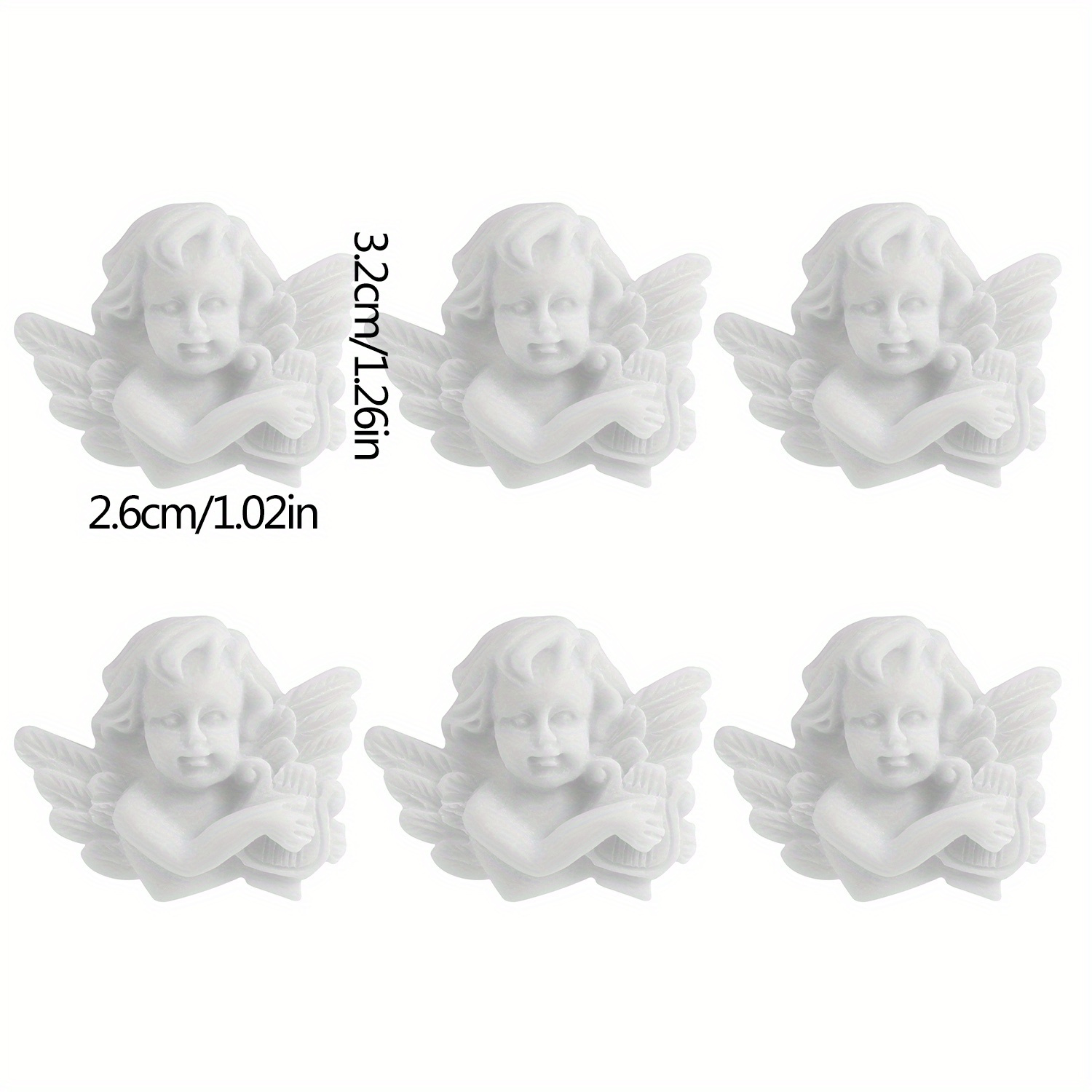 Resin Little Angel Baroque Charm Accessories Cream Glue - Temu