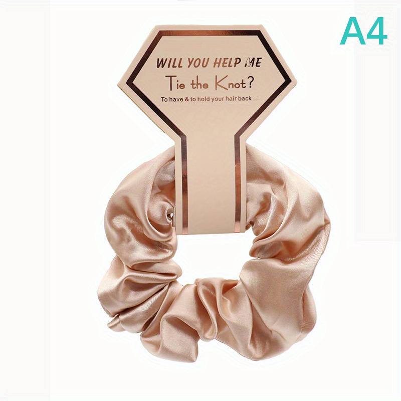 1pc Silky Scrunchies Soft Hair Tie Elastic Ponytail Holder