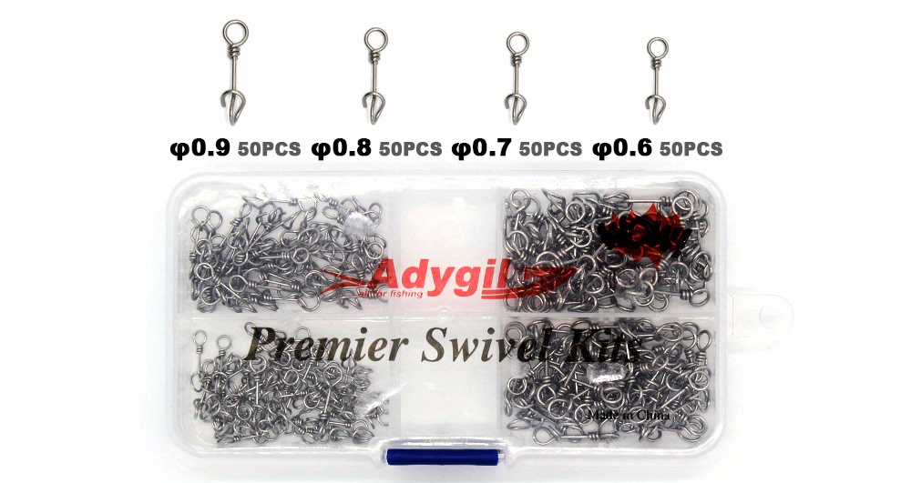 Lot Fishing Stainless Steel High Speed Snap Kits Adfc Mixed - Temu