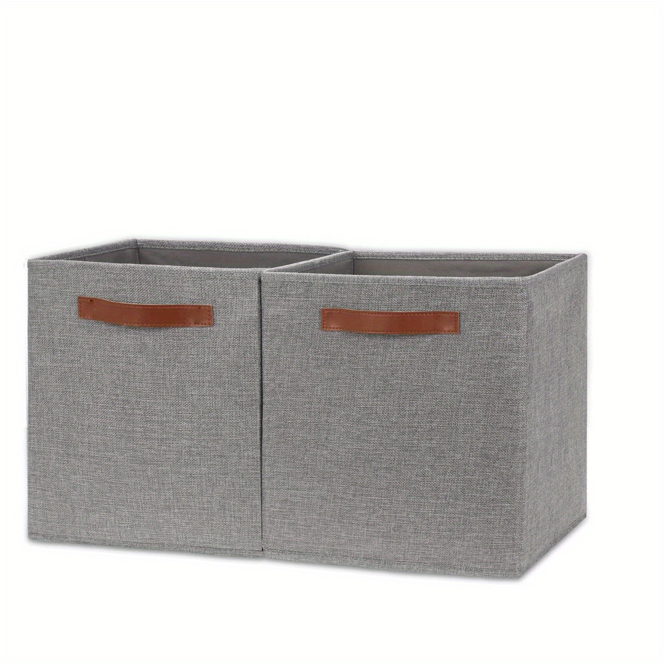 4pcs Cube Storage Box Fabric Basket With Handles Foldable Organizer 11 Inch