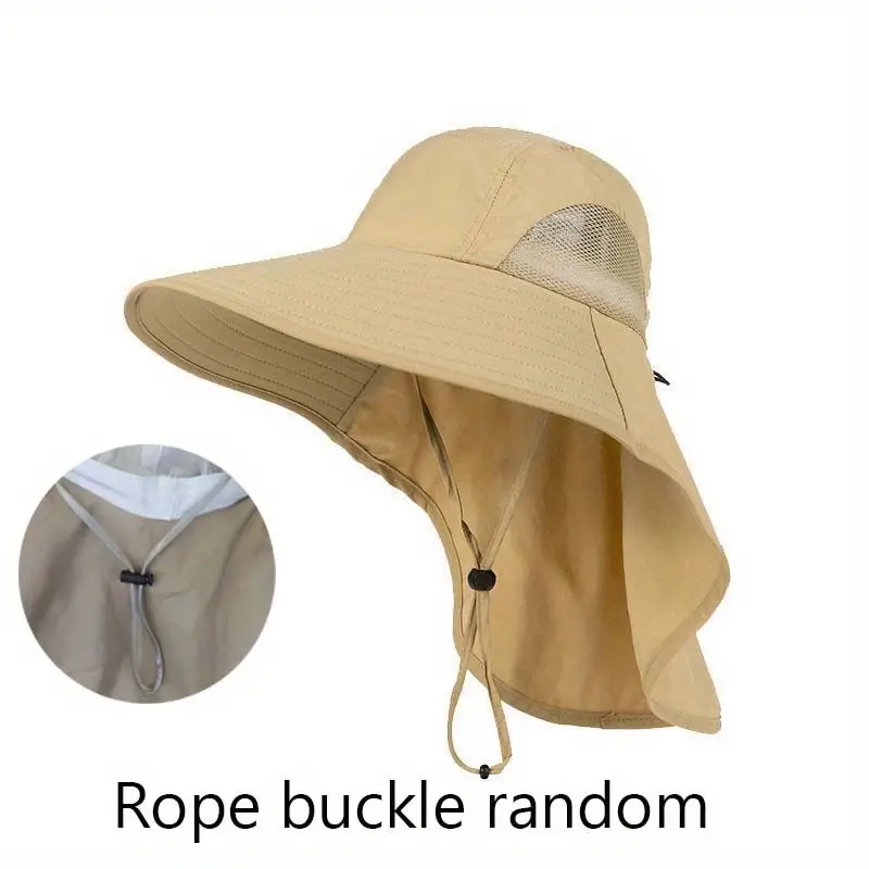 Men Women Wide Brim Fishing Hat UPF50+ Safari Sun Bucket Hat Hiking Camping  Cap