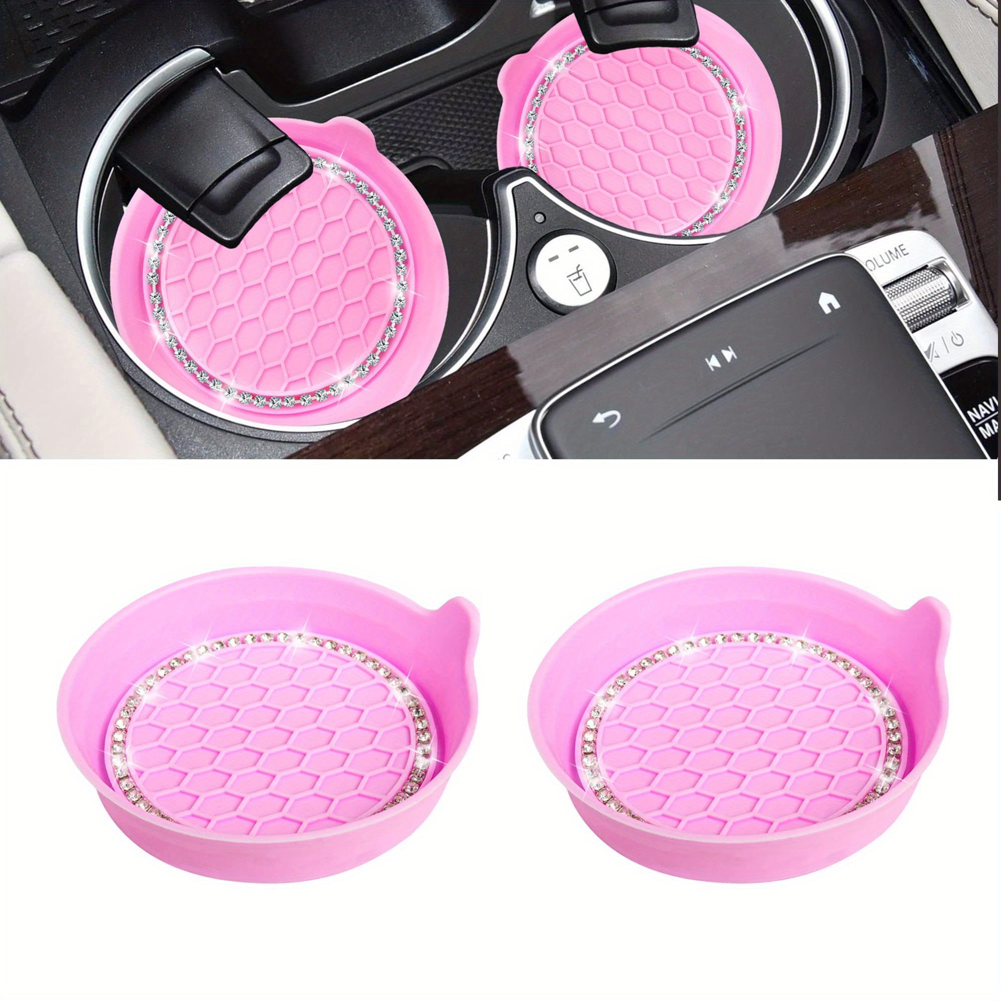 Bling Car Cup Coaster Universal Non slip Cup Holders Crystal - Temu