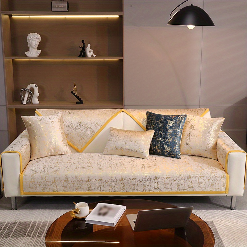 1pc Bronzing Sofa Slipcover Furniture Protector For Bedroom Office