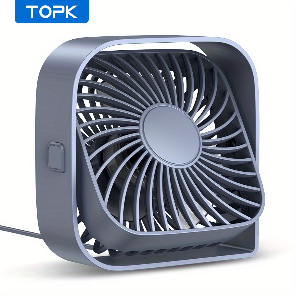 Gaiatop Ventilador de escritorio USB, potente ventilador portátil de 3  velocidades, mini ventilador de enfriamiento silencioso de 5.5 pulgadas