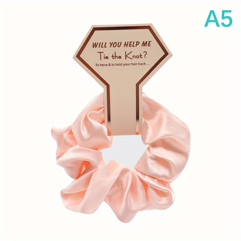 1pc Silky Scrunchies Soft Hair Tie Elastic Ponytail Holder