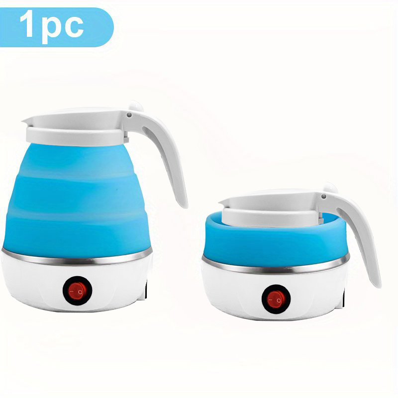 Foldable Electric Cooker, Mini Collapsible Heating Pot Electric Kettle  Water Boiling Pot with Steamer for Travel 100-240V