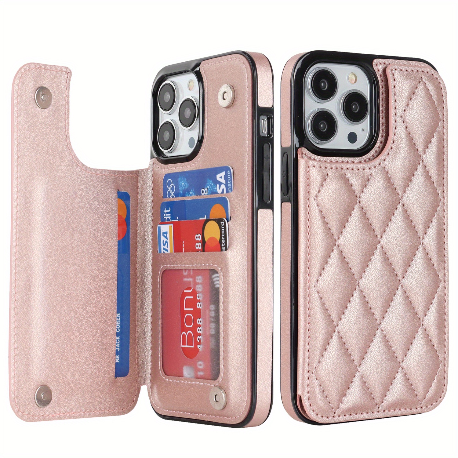 Luxury Leather Wallet Card Holder Flip Case For iPhone 13 12 11