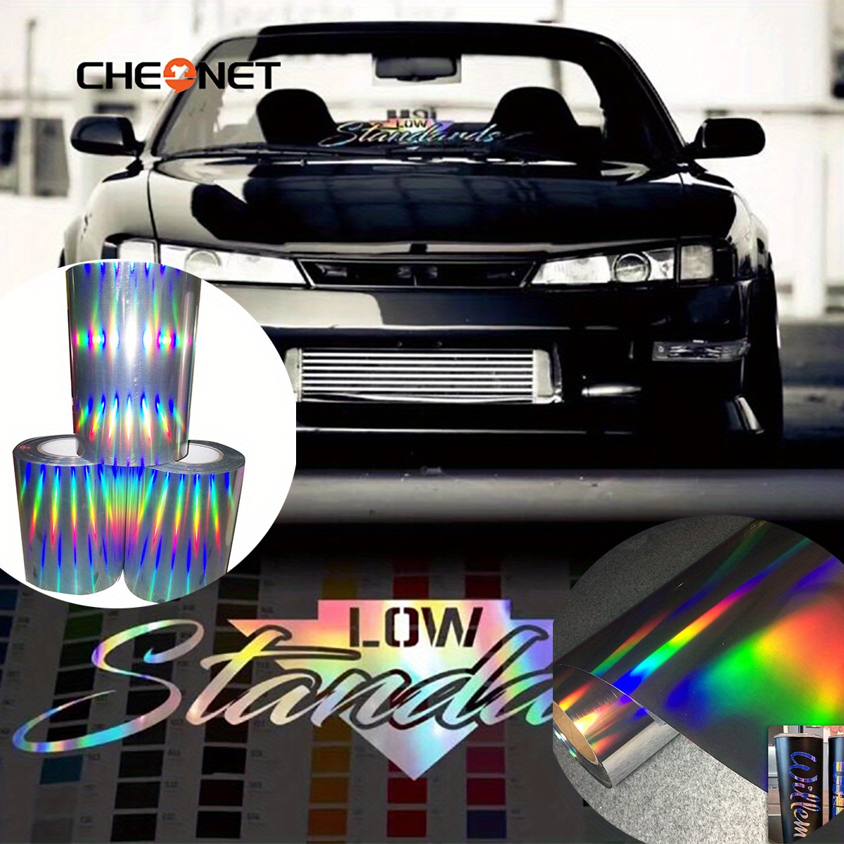 Laser Holographic Self Adhesive Vinyl For Cricut Permanent - Temu