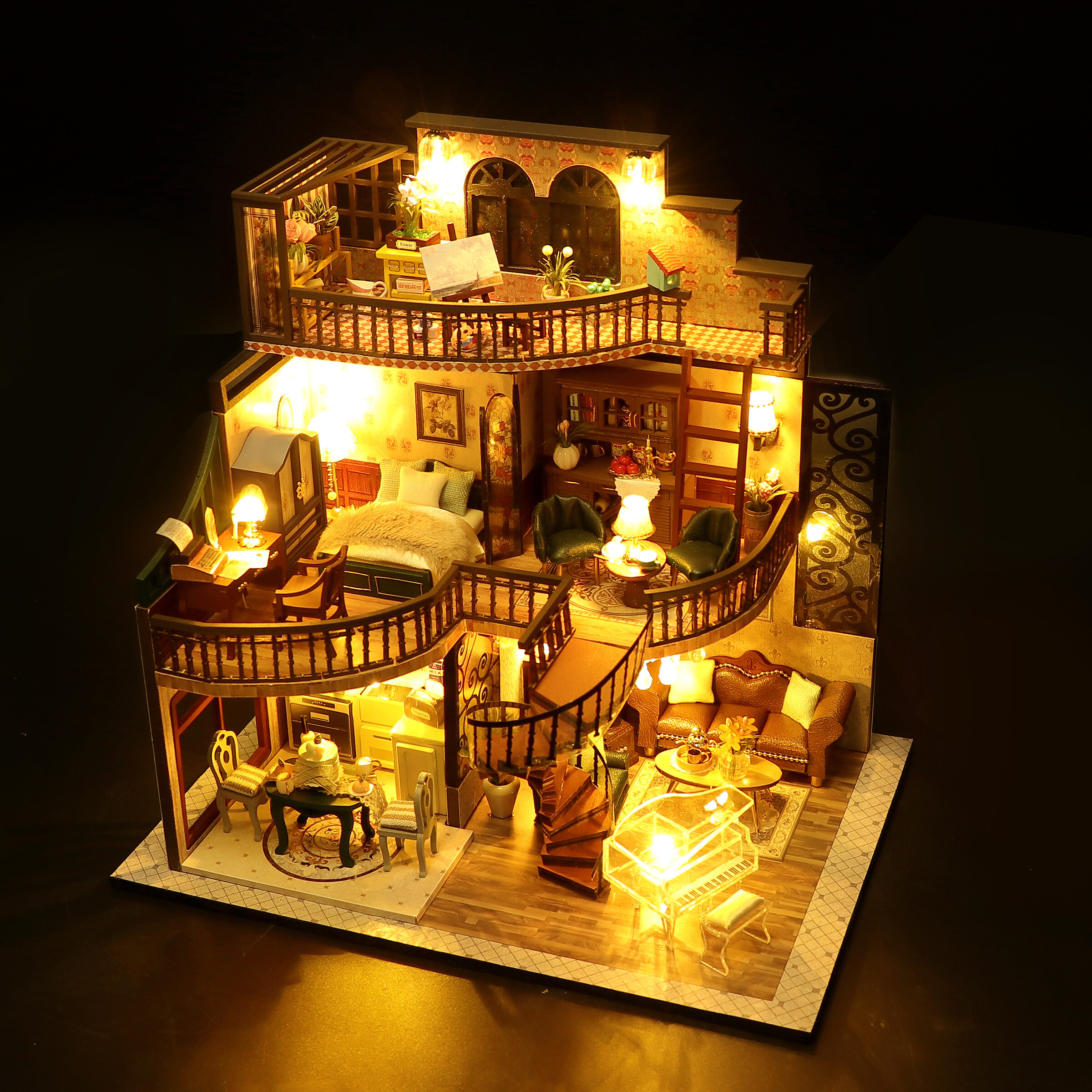 Mini Doll House Kit 3d Three dimensional Puzzle Diy Handmade - Temu