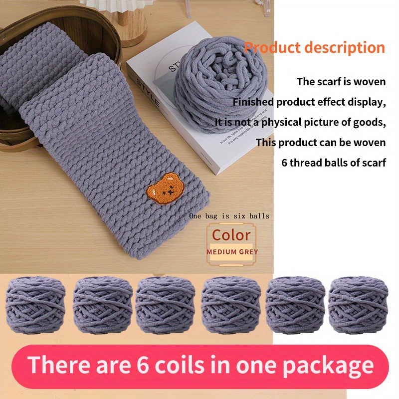 EXCEART 3pcs Yarn for Knitting Fuzzy Yarn Simply Soft Yarn Knitting Yarn  Soft Knitting Accessories Knitting Kit Cotton Yarn for Crocheting Scrubby