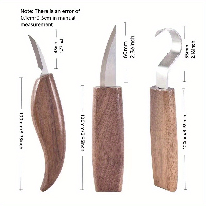 8pcs herramienta de talla de madera cincel para trabajar la madera mano más  grave cuchillo…