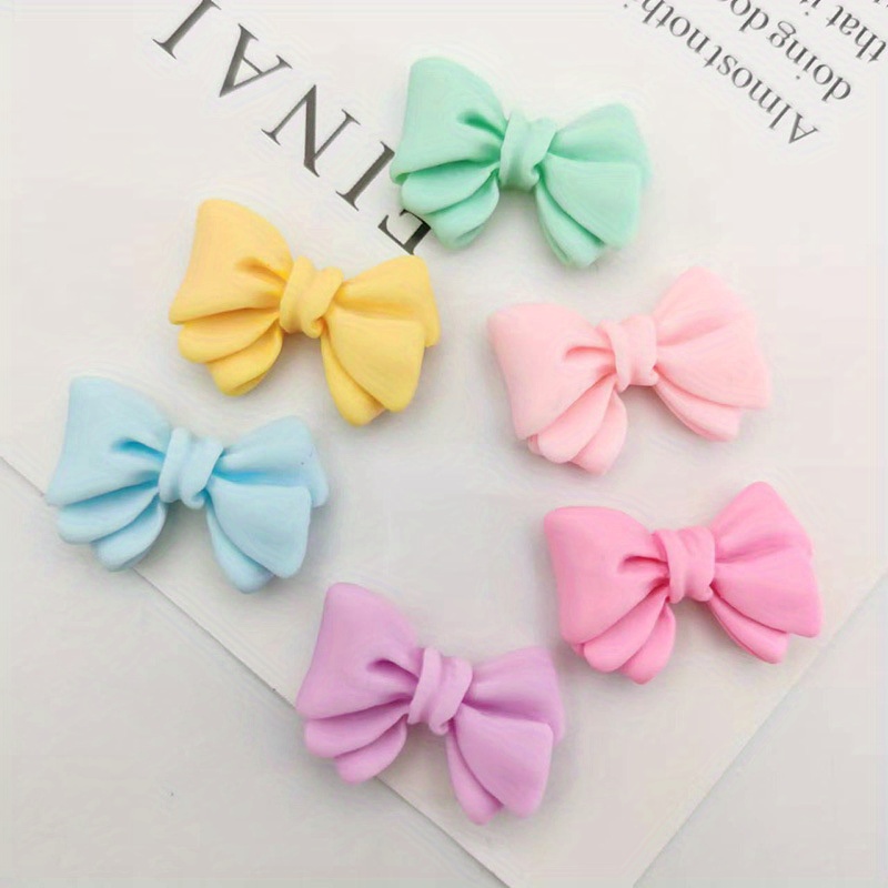 Beautiful Colorful Small Beaded Bow Resin Hallow Bow - Temu