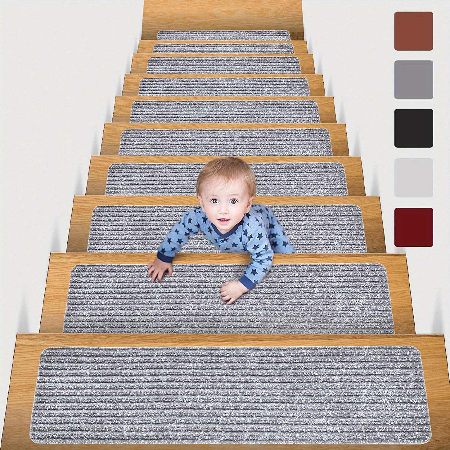 1pcs Non-Slip Outdoor Stair Treads, Anti Slip 7.87 X 29.92(20cm X 76cm)  Grip Tape Adhesive Strips, Heavy Duty Traction For Steps, Staircase, Deck