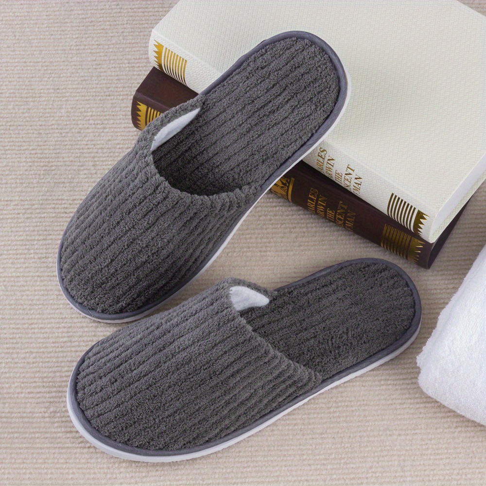 Mua VNFIX Indoor Slippers, Set of 4, House Slippers, For Guests, Slippers,  Women's, Men's, Washable, Stylish, Cotton, Linen, Front Opening, Indoor  Wear, Breathable, Non-Slip, Plain, For Spring and Summer, For Rooms, Office,