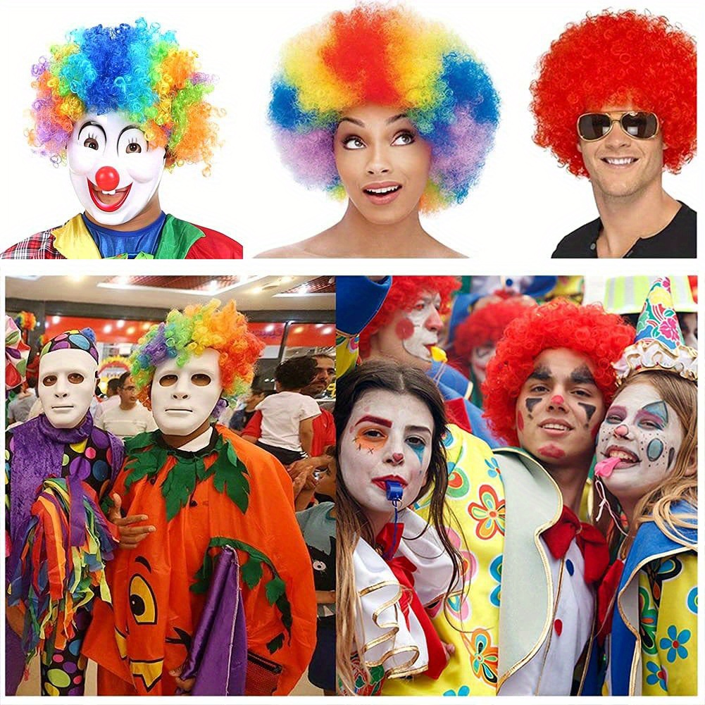 Fan Del Pagliaccio Colorato Parrucche Di Carnevale Cosplay Costume Da Circo  Parrucca Capelli Divertente Costume Da Palcoscenico Joker Adulto Bambino  Festival Prop Commercio Allingrosso Da 2,41 €