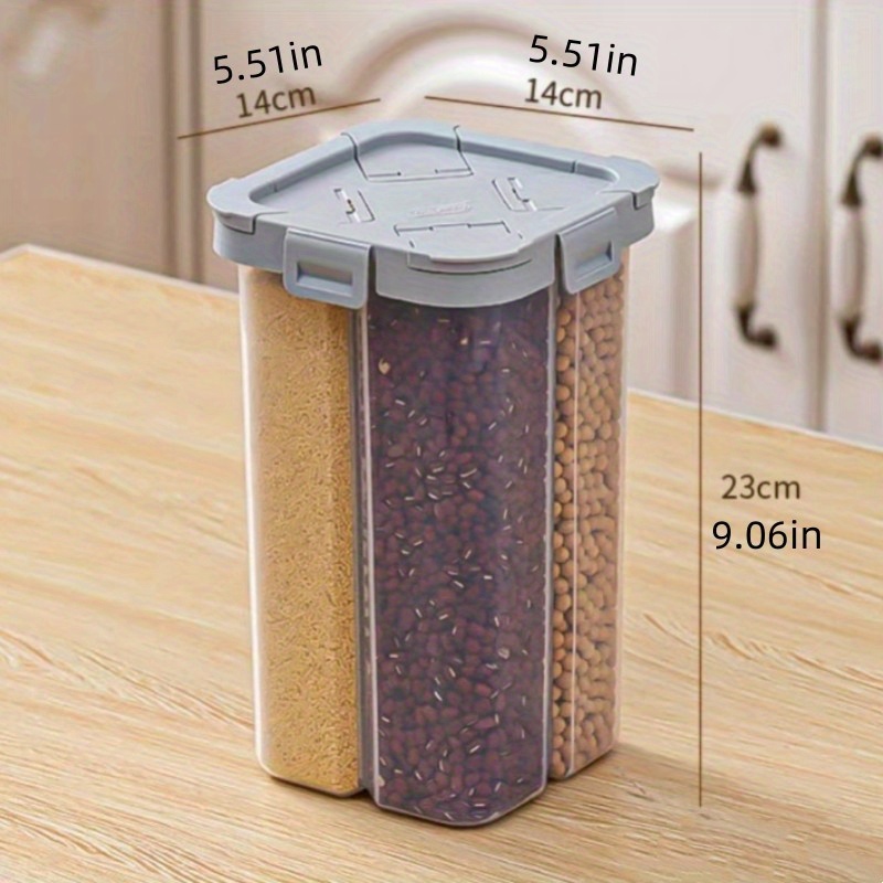Airtight Cereal Storage Container 2.3L Rice Container for Sugar Beans Flour