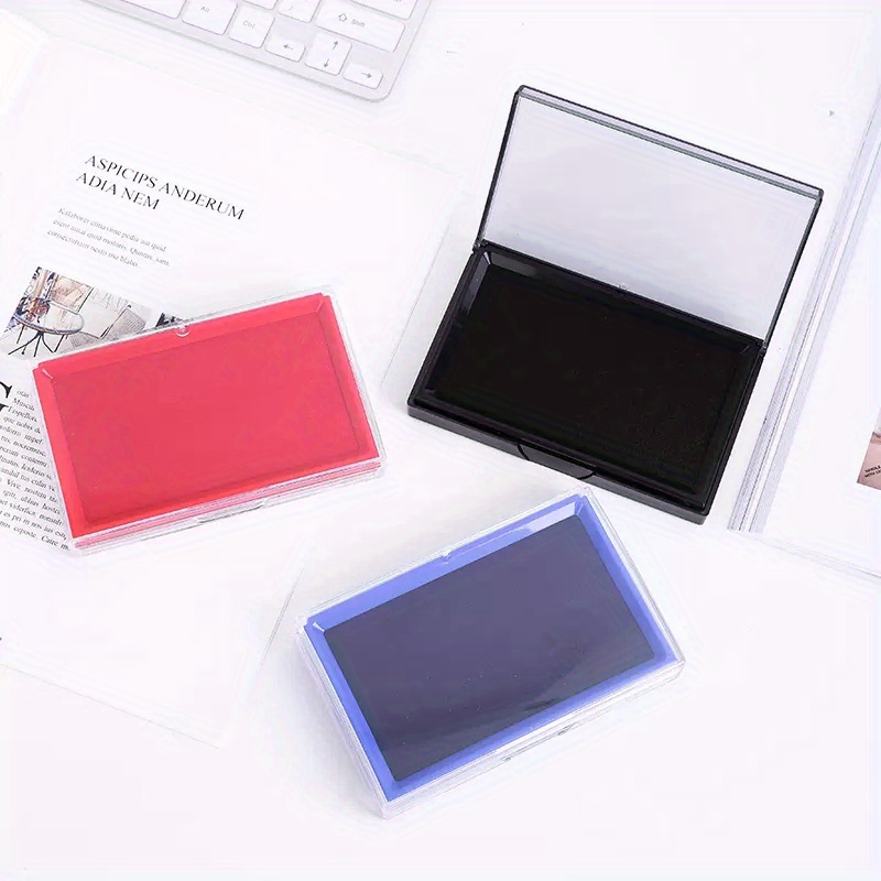 Blue Red Black Inkpad For Stamp Office Stamp Pad Quick-drying Ink Pad -  porównaj ceny 