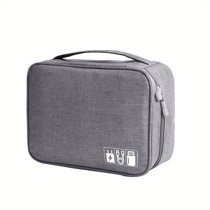 Organizer Travel Bag for Electronic Accessories Gadgets Cables Charger in Grey | Small