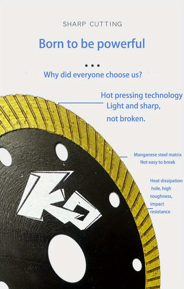 Turbo Diamond Saw Blade Cut Tile Concrete Masonry Brick Temu