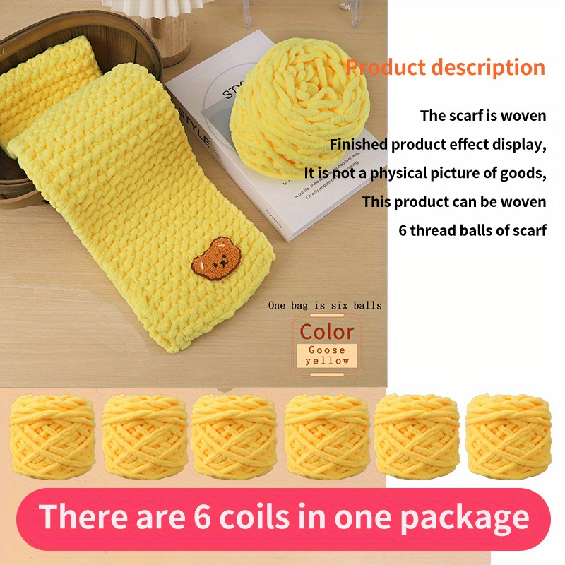 Knitting Crochet Yarn Gold Thread Soft Baby Wool Acrylic Yarn Coarse  Knitting Yarn Color Children's Knitting Yarn