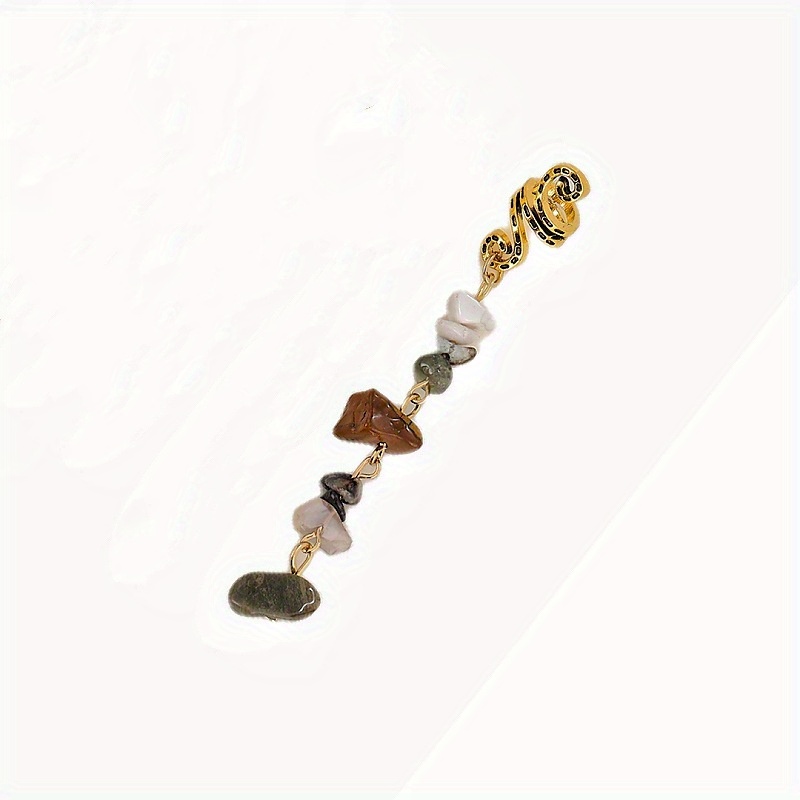 Vintage Coils Hair Ring With Crystal Beaded Tassel